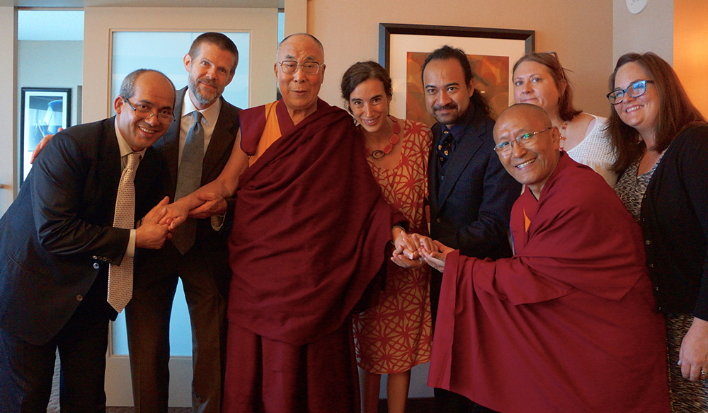 Staff with Dalai Lama